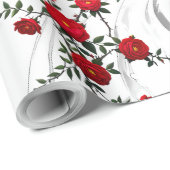 Elegant Red Rose Cadeaupapier (Rol Hoek)