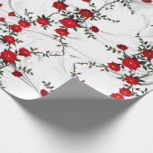 Elegant Red Rose Cadeaupapier (Hoek)