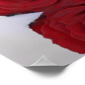 Elegant Red Rose & Calligraphy Weddenschap Welkom Poster (Hoek)