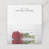 Elegant Red Rose Elegant Wedding Write-In Plaatskaartje (Buitenkant ongevouwen)