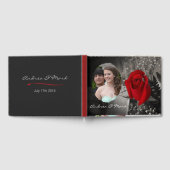 Elegant Red Rose en Soft Edge Oval Photo Lijst Gastenboek (Volledig)