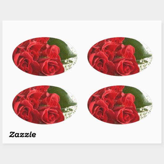 ELEGANT RED ROSE ENVELOPE SEAL STICKERS (Vel)