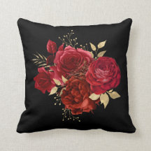 Elegant Red Rose Floral Gold Bouquet