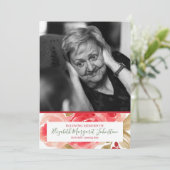 Elegant Red Rose Floral in het liefhebben van gehe Bedankkaart (Staand voorkant)