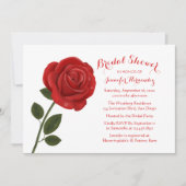 Elegant Red Rose Floral Vrijgezellenfeest Kaart (Voorkant)