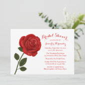 Elegant Red Rose Floral Vrijgezellenfeest Kaart (Staand voorkant)