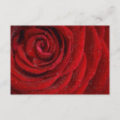 Elegant Red Rose Floral Wedding Details Informatiekaartje (Achterkant)