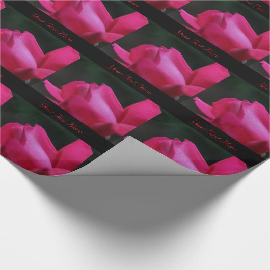 Elegant Red Rose Flower Cadeaupapier (Hoek)