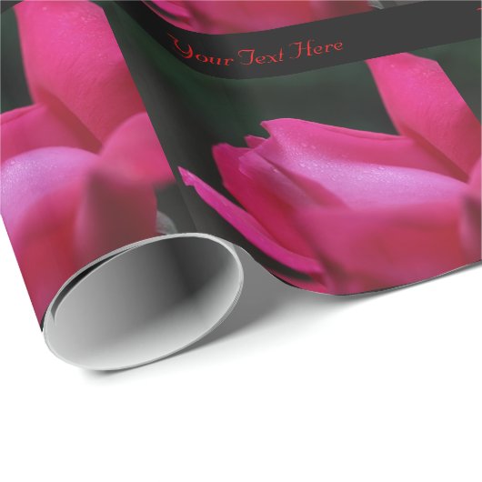 Elegant Red Rose Flower Cadeaupapier (Rol Hoek)