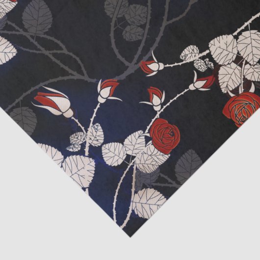 Elegant Red Rose Flower Tissuepapier (Detail)