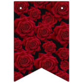 Elegant Red Rose Happy Birthday Vlaggetjes (Eerste vlag)