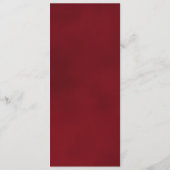 Elegant Red Rose met Reflections Wedding Menu (Achterkant)