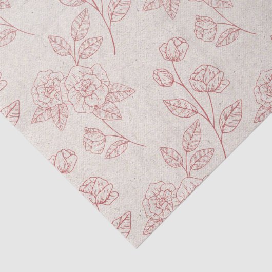 Elegant Red Rose Paper Chintz tissuepapier (Detail)