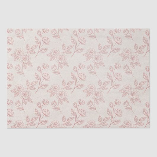 Elegant Red Rose Paper Chintz tissuepapier (Voorkant)
