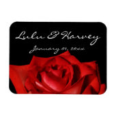 Elegant Red Rose Personal Magnet Magneet (Horizontaal)