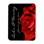 Elegant Red Rose Personal Magnet Magneet (Verticaal)