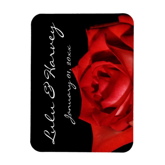 Elegant Red Rose Personal Magnet Magneet (Verticaal)