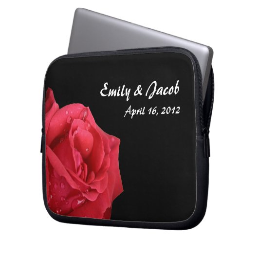 Elegant Red Rose Persoonlijke laptoptas Laptop Sleeve (Voorkant Links)