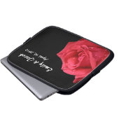 Elegant Red Rose Persoonlijke laptoptas Laptop Sleeve (Voorkant onderkant)