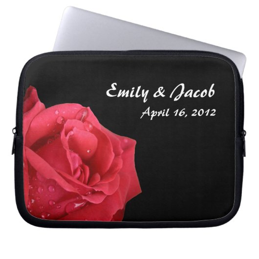 Elegant Red Rose Persoonlijke laptoptas Laptop Sleeve (Voorkant)
