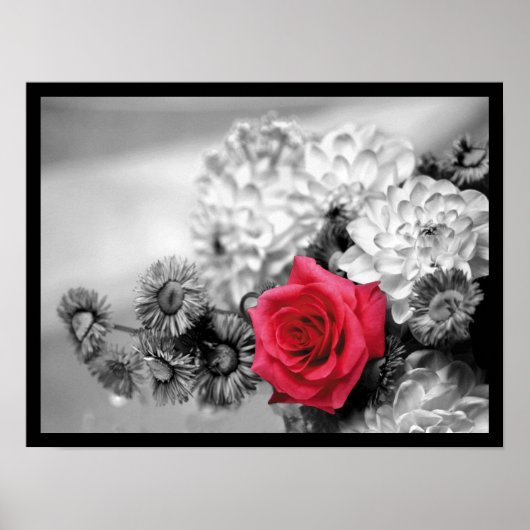 Elegant Red Rose Poster (Voorkant)