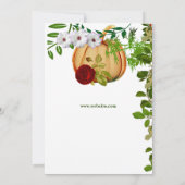 Elegant Red Rose Pumpkin Thanksgiving Dinner Kaart (Achterkant)