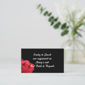 Elegant Red Rose Registry Insert-kaarten Informatiekaartje (Staand voorkant)