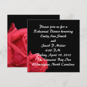 Elegant Red Rose Repleal Dinner Invitations Kaart (Voorkant / Achterkant)