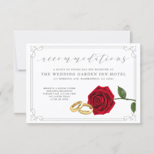 Elegant Red Rose Rings Wedding Accommodations Kaar Kaart