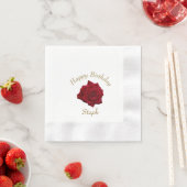 Elegant Red Rose Verjaardagsfeestje Servet (Insitu)
