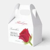 Elegant Red Rose Vrijgezellenfeest Bedankdoosjes (Voorkant Zijde)