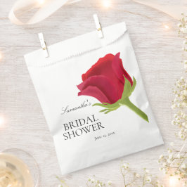 Elegant Red Rose Vrijgezellenfeest Bedankzakje
