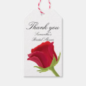 Elegant Red Rose Vrijgezellenfeest Cadeaulabel (Voorkant)