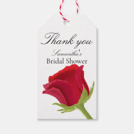 Elegant Red Rose Vrijgezellenfeest Cadeaulabel