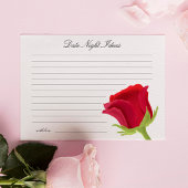 Elegant Red Rose Vrijgezellenfeest Datum Nacht Ide Informatiekaartje