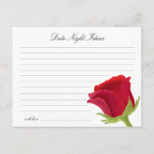 Elegant Red Rose Vrijgezellenfeest Datum Nacht Ide Informatiekaartje (Voorkant)