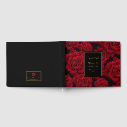 Elegant Red Rose - Wedding Gastenboek (Volledig)