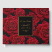 Elegant Red Rose - Wedding Gastenboek (Voorkant)