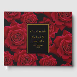 Elegant Red Rose - Wedding Gastenboek