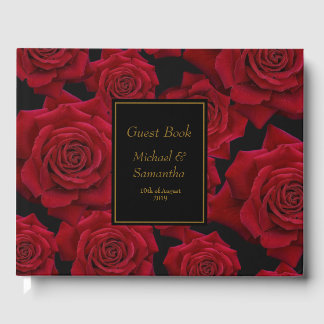 Elegant Red Rose - Wedding Gastenboek