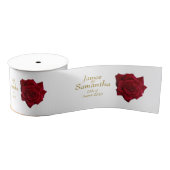 Elegant Red Rose - Wedding Grosgrain Lint (Spoel)