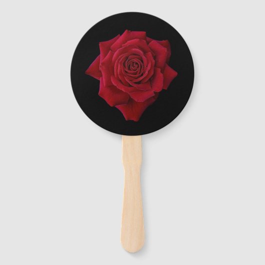 Elegant Red Rose - Wedding Handwaaier (Voorkant)