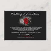 Elegant Red Rose Wedding Info Enclosure Kaart (Voorkant)