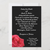 Elegant Red Rose Wedding Invitations Kaart (Voorkant)
