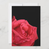 Elegant Red Rose Wedding Invitations Kaart (Achterkant)