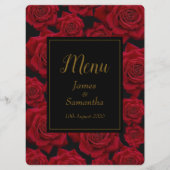 Elegant Red Rose - Wedding Menu (Voorkant)