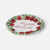 Elegant Red Rose Wedding Papieren Bordje (Gekanteld)