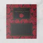 Elegant Red Rose - Wedding Plaatskaartje (Buitenkant ongevouwen)
