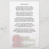 Elegant Red Rose Wedding Program Insert - Half - H (Voorkant)