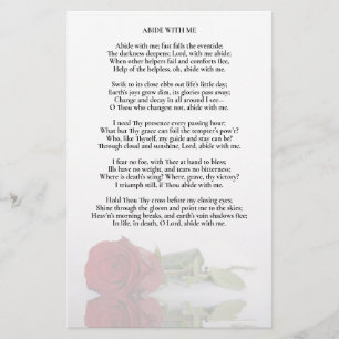 Elegant Red Rose Wedding Program Insert - Half - H